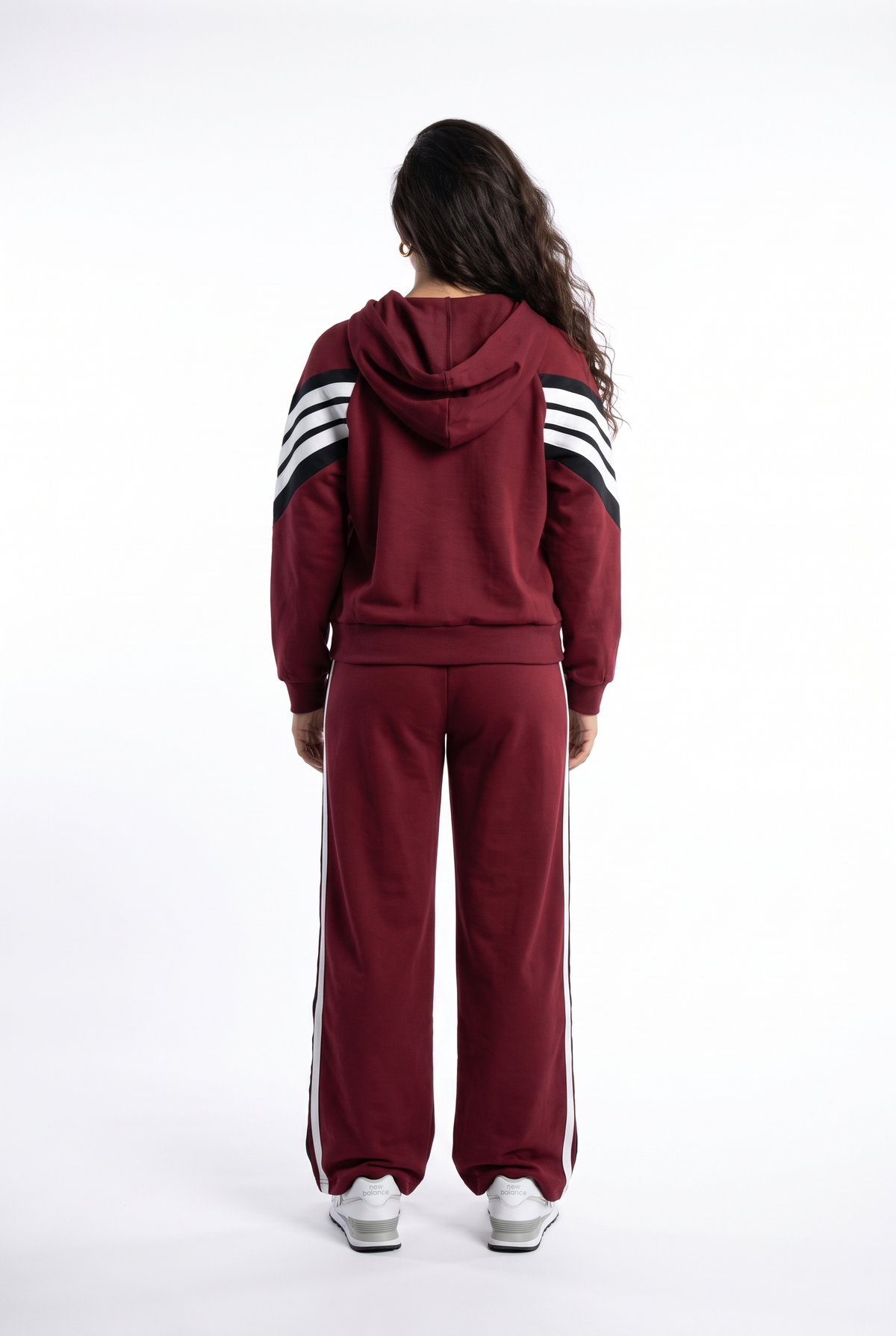 Chevron-Sleeve Zip-Up Track Set