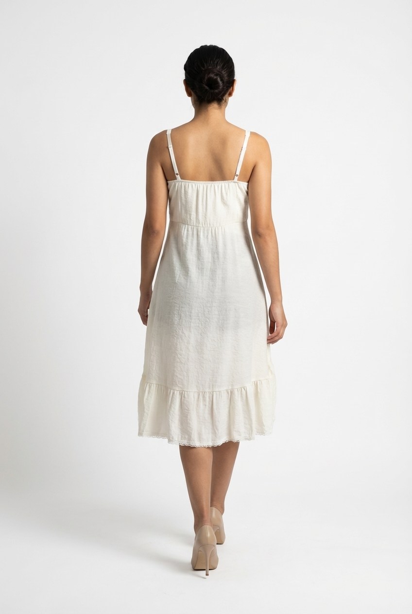 Romantic Lace-Trim Open-Front Tunic