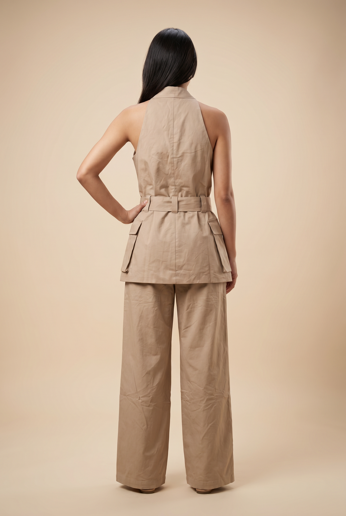 Belted Utility Halter & Trouser Set