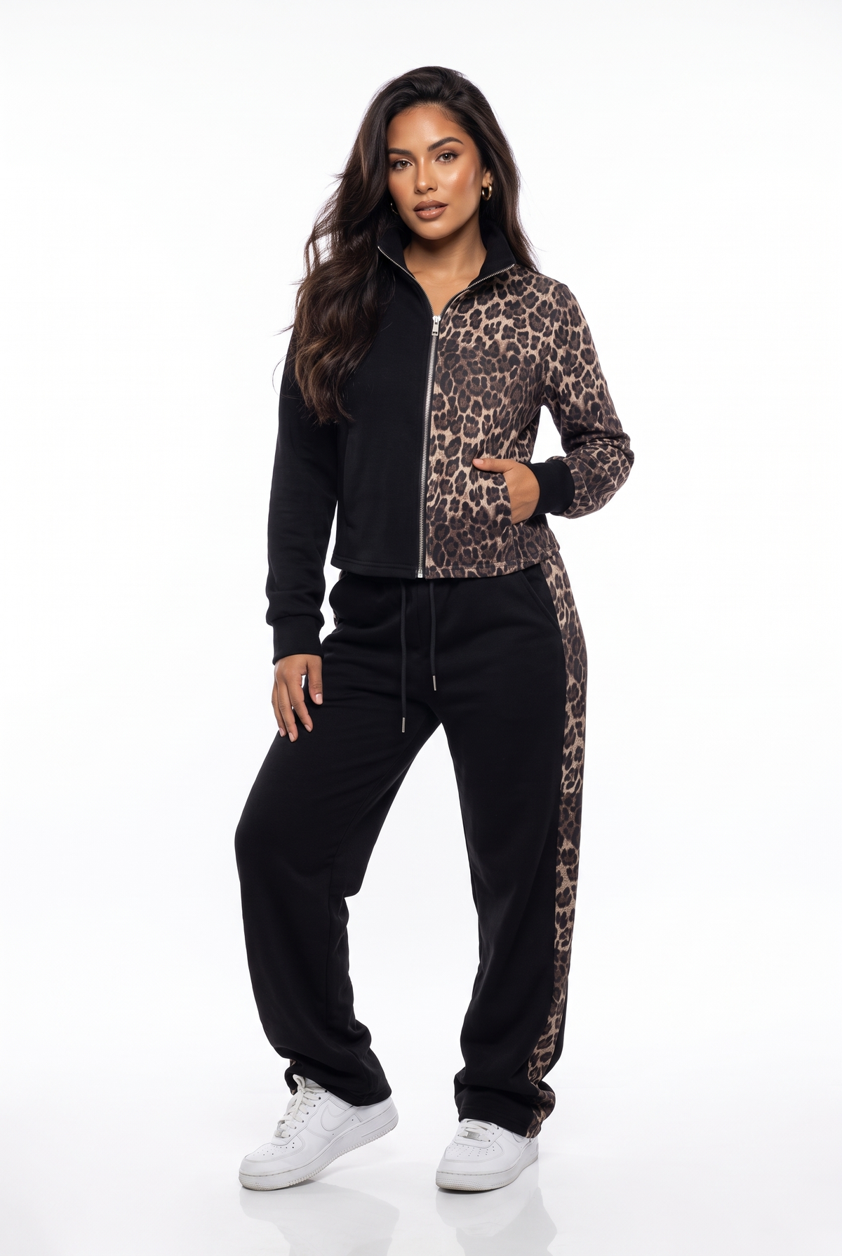 Two-Tone Leopard Split Track Set