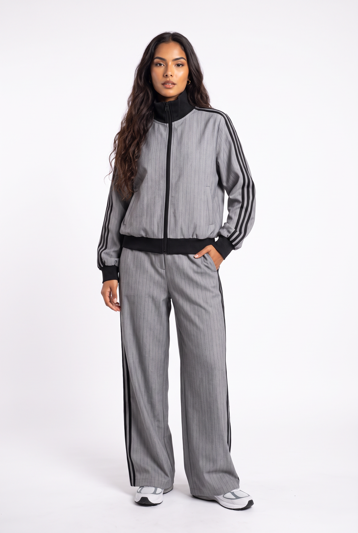 Pinstripe Tailored Track Set