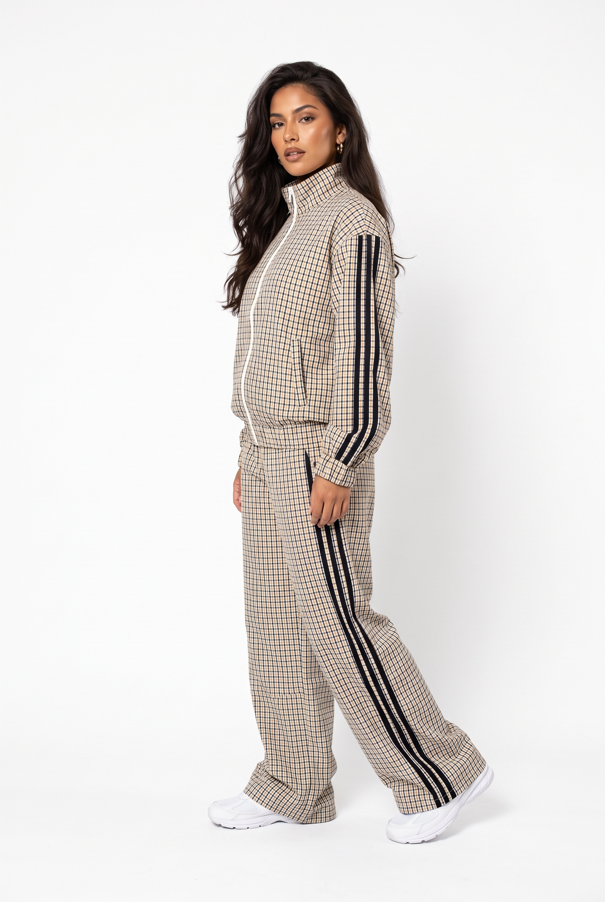 Plaid Zip-Up Track Set