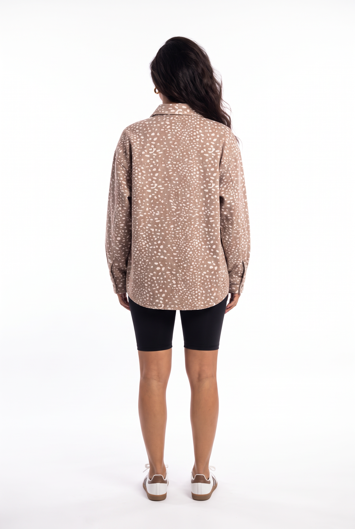 Embellished Bambi Print Oversized Shacket